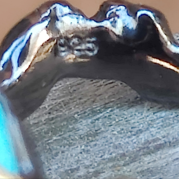 Sterling silver art ring with turquoise stones - Picture 8 of 9